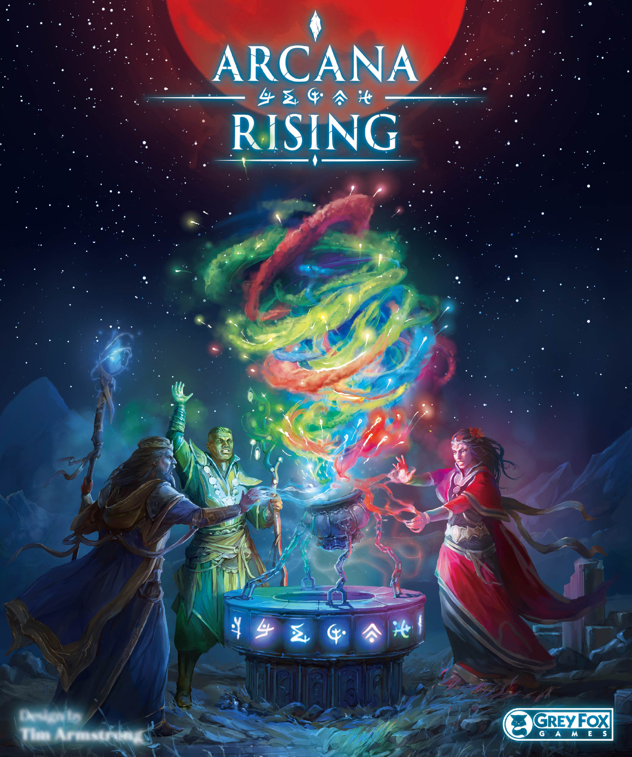 Arcana Rising was manufactured by Boda Games Manufacturing.