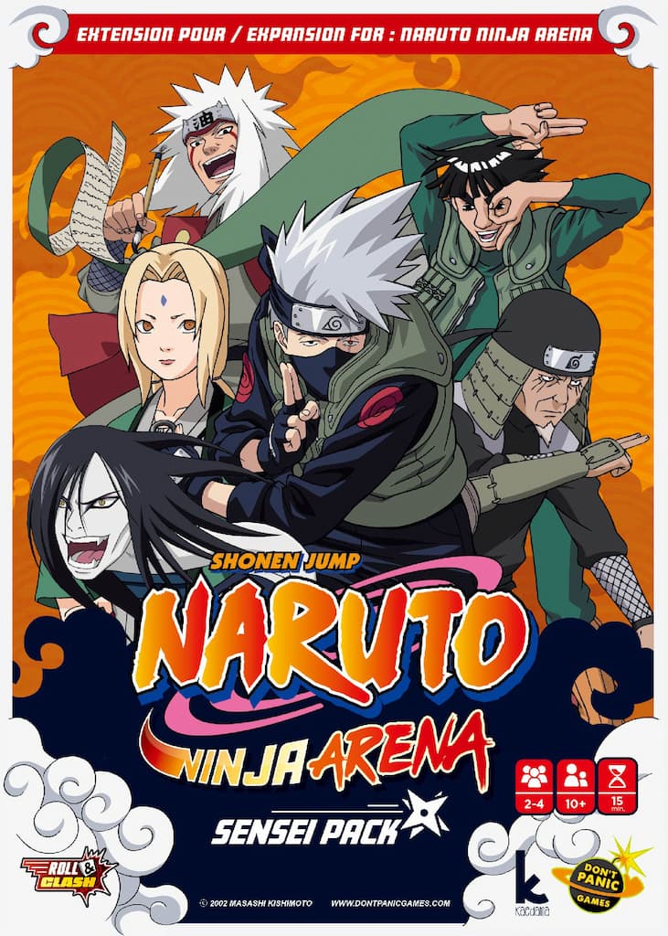 Naruto: Ninja Arena – Sensei Pack manufacturing by Boda Games Manufacturing.