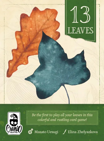 13 Leaves the board game was published by Cranio Creations and the board game manufacturer was Boda Games Manufacturing