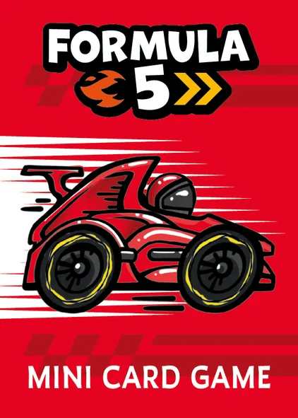 Formula 5 the board game was published by Naivina and the board game manufacturer was Boda Games Manufacturing