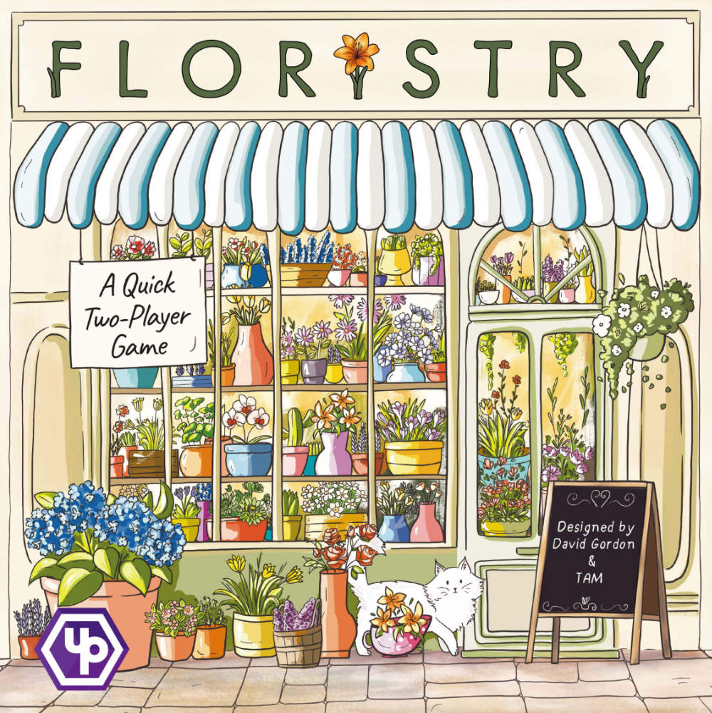 Floristry the board game was published by UP Games and the board game manufacturer was Boda Games Manufacturing.