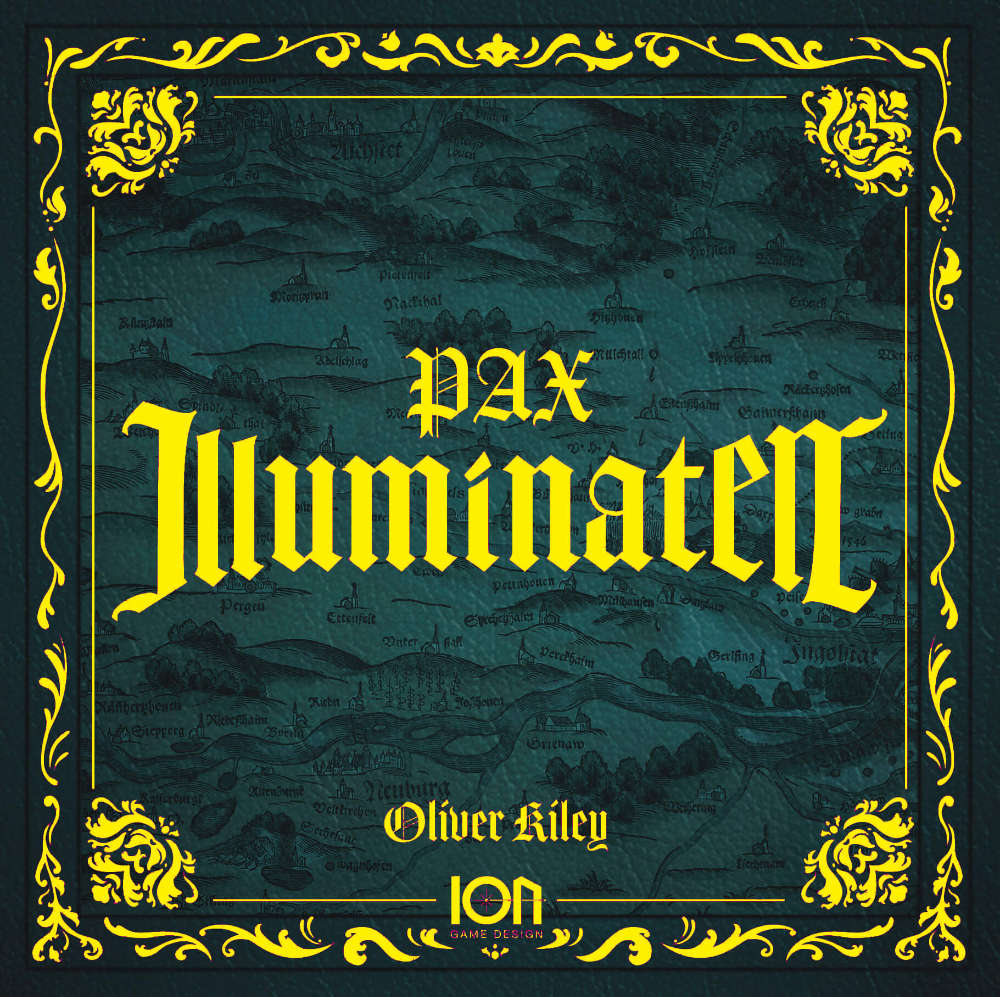 Pax Illuminaten the board game was published by Ion Game Design and the board game manufacturer was Boda Games Manufacturing.