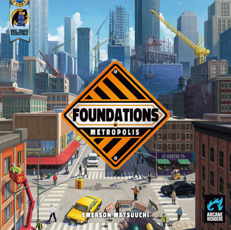 Foundations of Metropolis the board game was published by Arcane Wonders and the board game manufacturer was Boda Games Manufacturing.