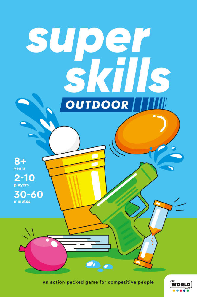 Super Skills Outdoor the board game was published by The World Game and the board game manufacturer was Boda Games Manufacturing.